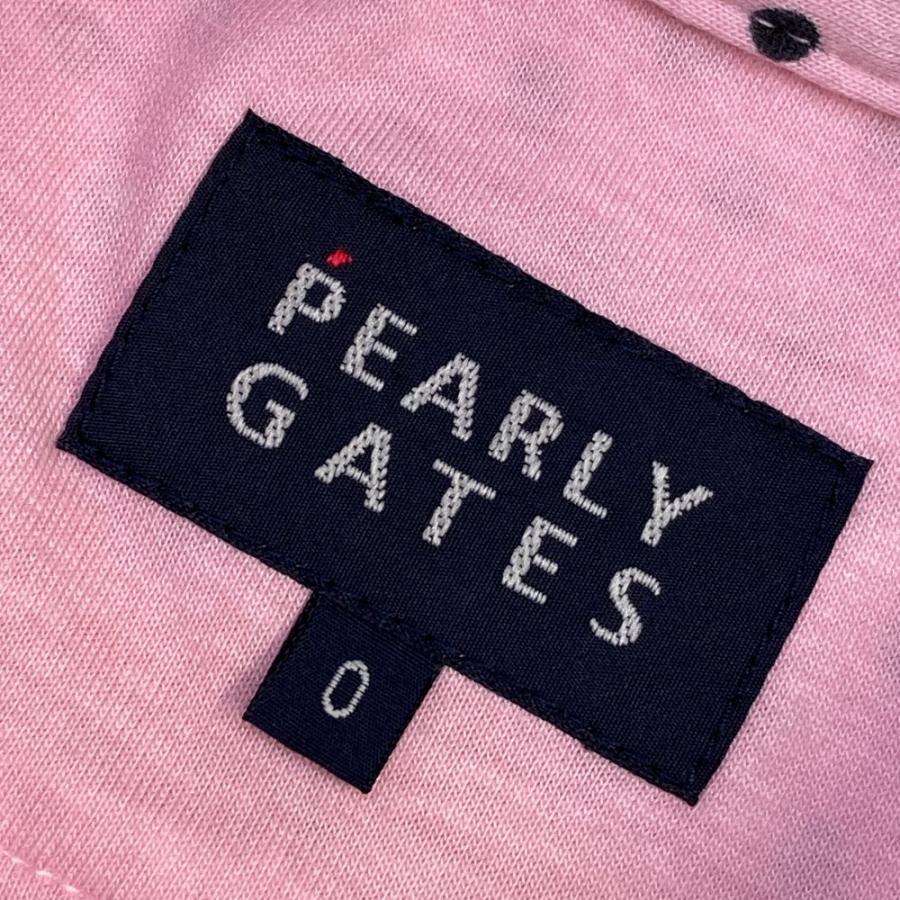 PEARLY GATES（パーリーゲイツ） 半袖ポロシャツ リボン付 ドット柄