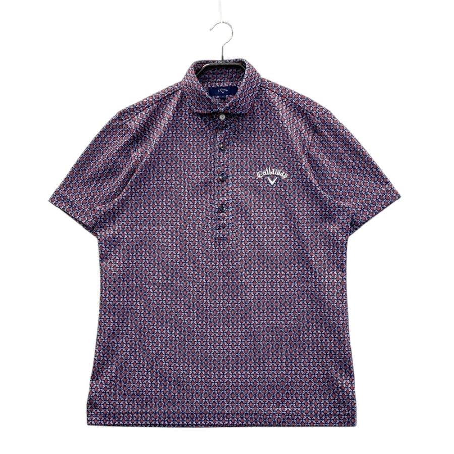 Callaway - 極美品 Callaway キャロウェイ 半袖 ポロシャツ M ネイビー 総柄 中古 レディース キャロウェイ Callaway 半袖ポロシャツ M 紺