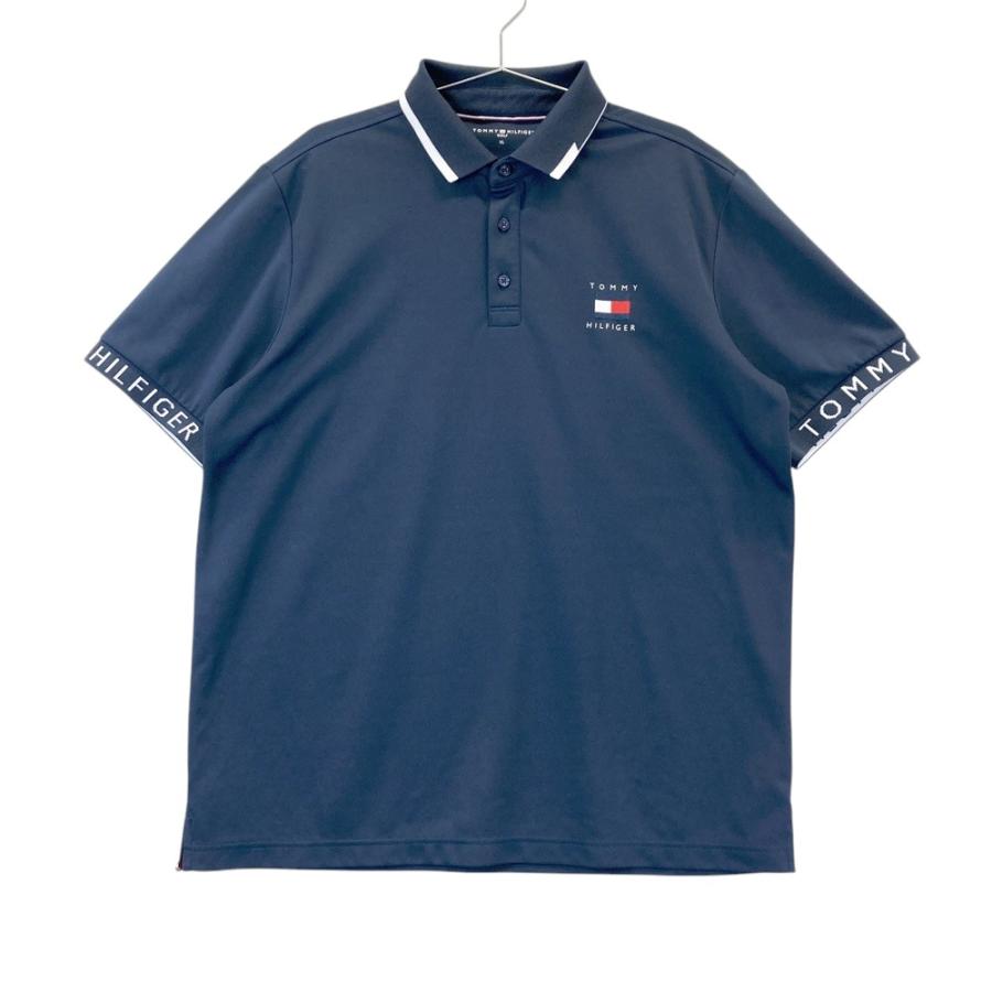 サイズ：M   GOLF トミー ヒルフィガーゴルフ  半袖ポロシャツ  ネイビー系 [240101390881] ゴルフウェア メンズ ストスト TOMMY HILFIGER GOLF トミー ヒルフィガーゴルフ 半袖ポロシャツ