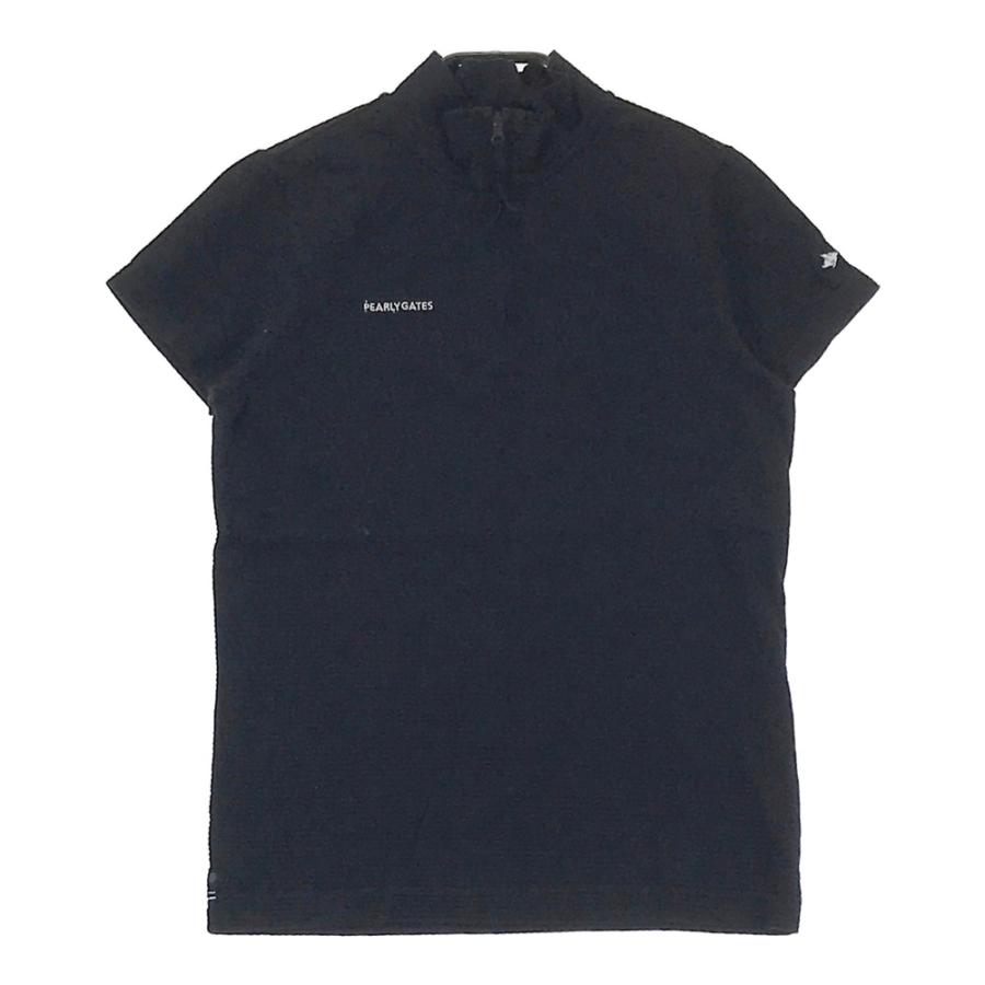 サイズ：0 PGG PEARLY GATES パーリーゲイツ  ハーフジップ 半袖Tシャツ  ネイビー系 [240101624052] ゴルフウェア レディース ストスト PEARLY GATES パーリーゲイツ ハーフジップ 半袖Tシャツ ネイビー系 0
