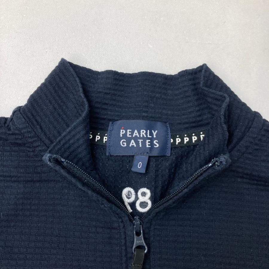 PEARLY GATES パーリーゲイツ ハーフジップ 半袖Tシャツ ネイビー系 0