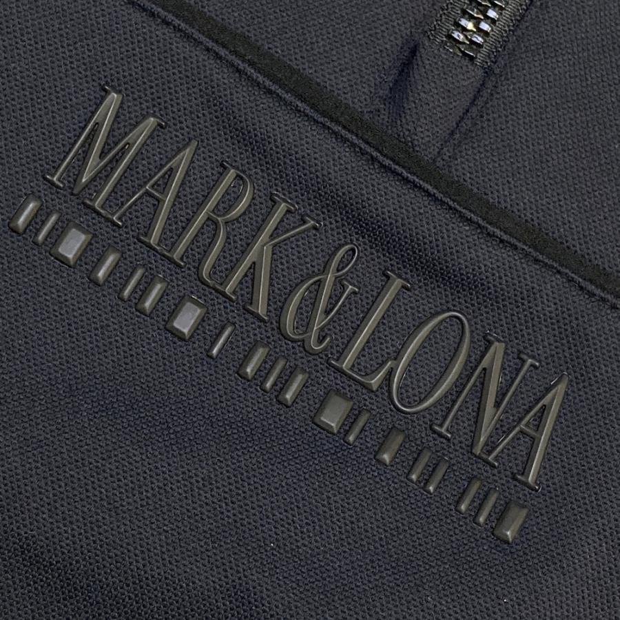 MARK&LONA ブラック ポロシャツ ハーフジップ MARK&LONA ブラック ポロシャツ ハーフジップ