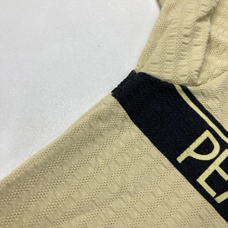 美品 近年 パーリーゲイツ ポロシャツ シアサッカー デカロゴ ゴルフ サイズ4 サイズ：4 PEARLY GATES パーリーゲイツ 半袖ポロシャツ シア