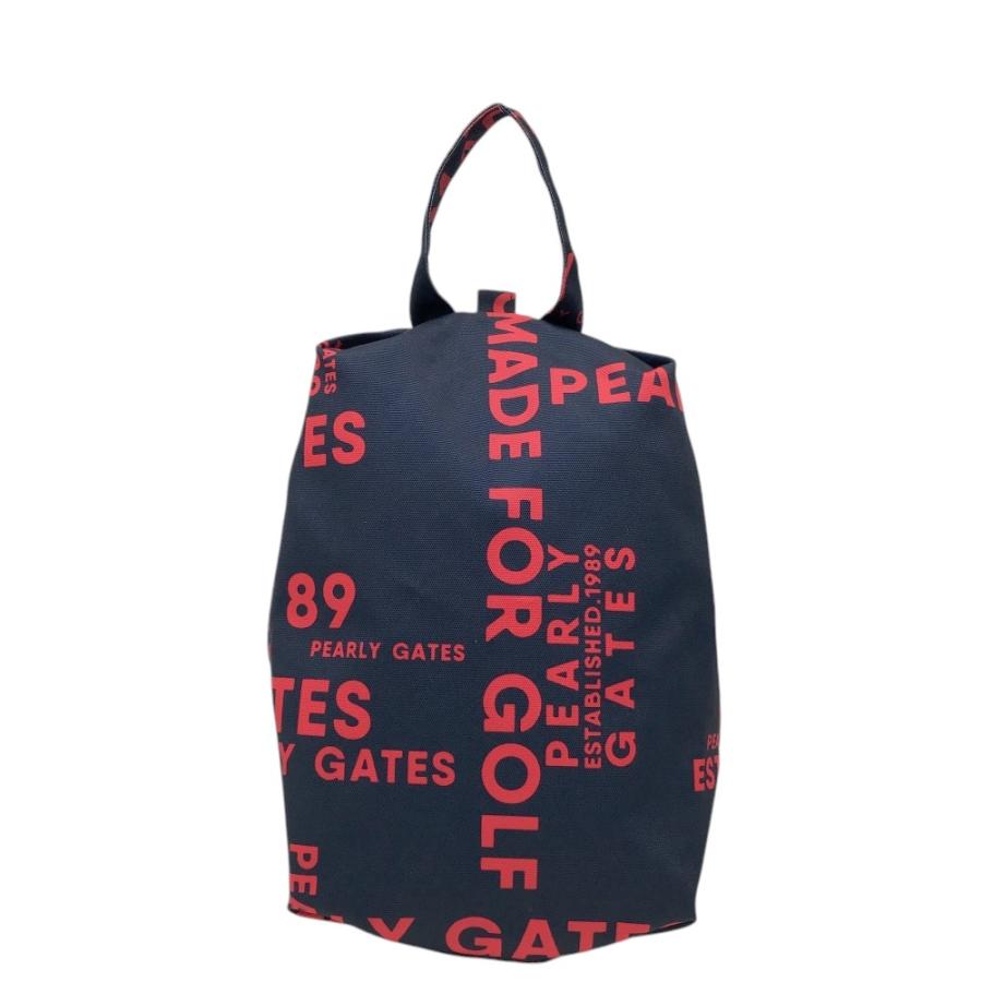 PEARLY GATES パーリーゲイツ シューズケース 総柄 ネイビー系