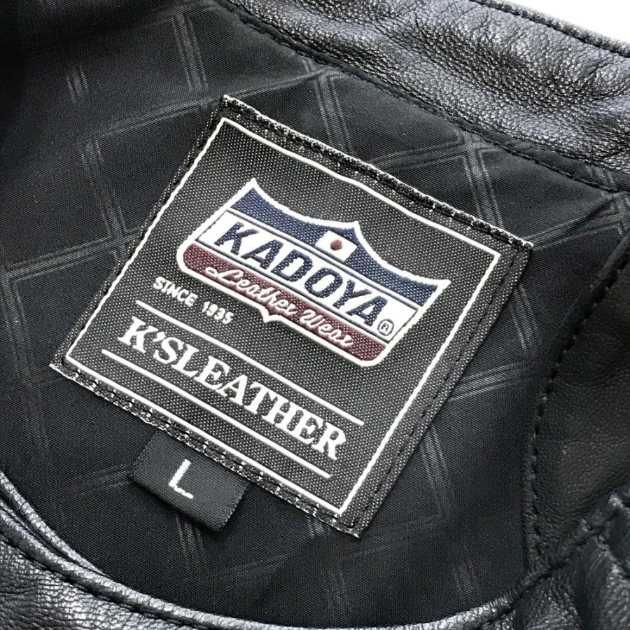 KADOYA カドヤ ATLAS ライダース ジャケット 山羊革 ブラック系