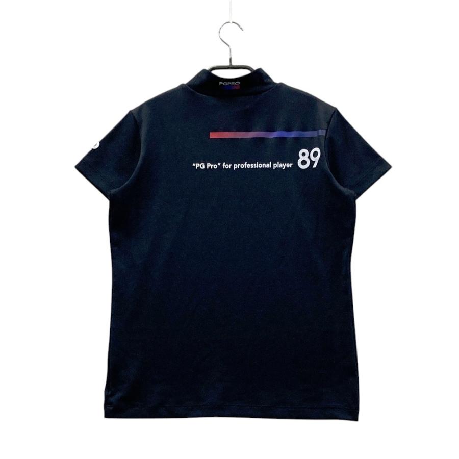 サイズ：0 PEARLY GATES パーリーゲイツ 2024年モデル ネックロゴ ハイネック 半袖Tシャツ 総柄 ネイビー系 [240101438119] ゴルフウェア レディース ストスト PEARLY GATES パーリーゲイツ 2024年モデル ネックロゴ