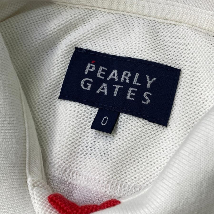 【未使用 タグ付き】 パーリーゲイツ　半袖 シャツ　レディース ゴルフウェア　白 PEARLY GATES - パーリーゲイツ レディース 半袖ポロシャツ 0