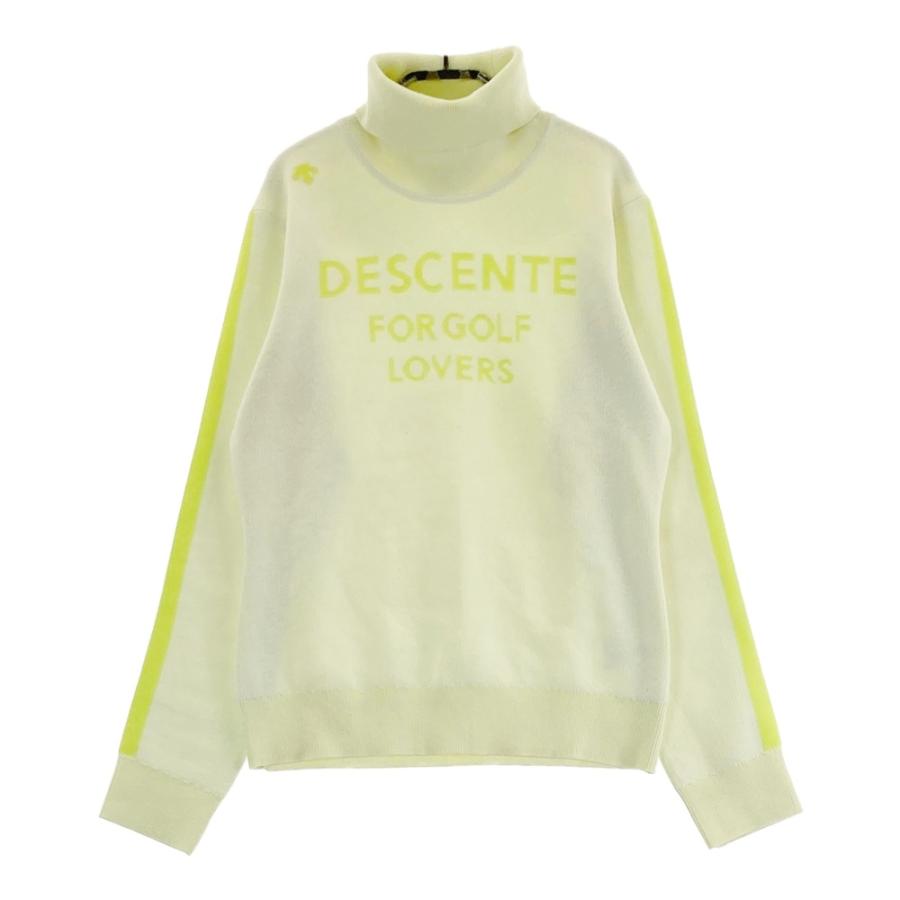 サイズ：S DESCENTE GOLF デサントゴルフ  タートルネック ニットセーター  ホワイト系 [240101432879] ゴルフウェア レディース ストスト サイズ：S DESCENTE GOLF デサントゴルフ タートルネック ニット