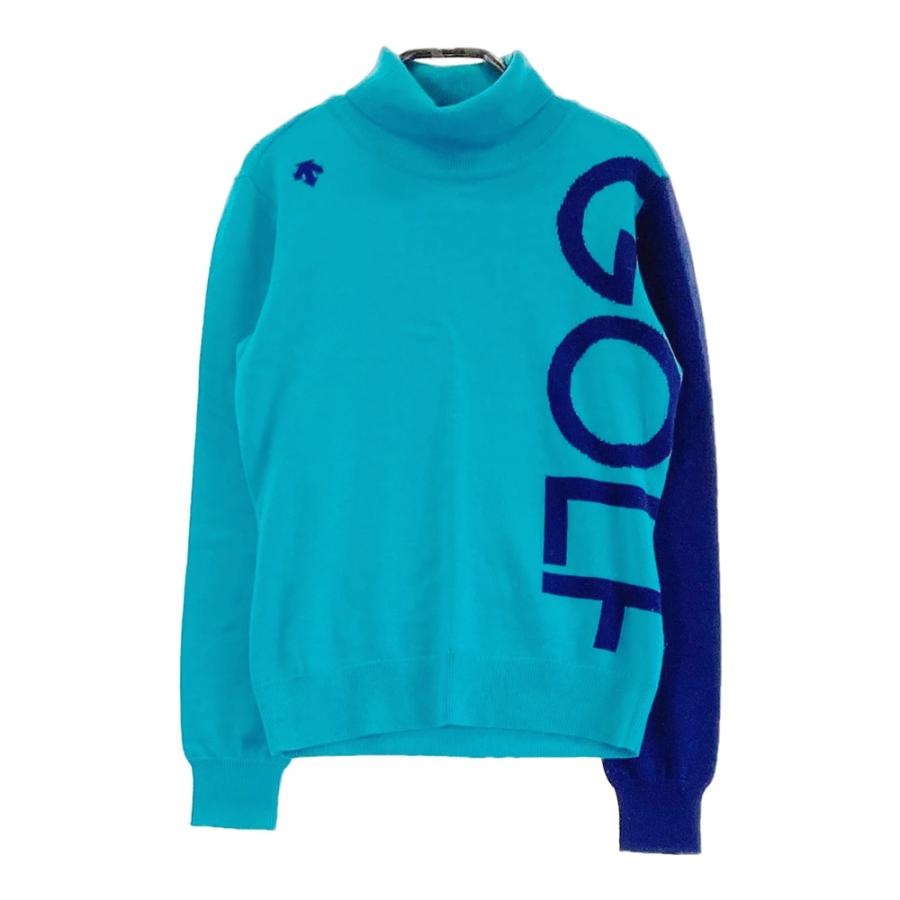 DESCENTE - 新品未使用！DESCENTE GOLF タートルネックニット ブルー Mサイズ DESCENTE GOLF デサントゴルフ タートルネック 長袖ニット