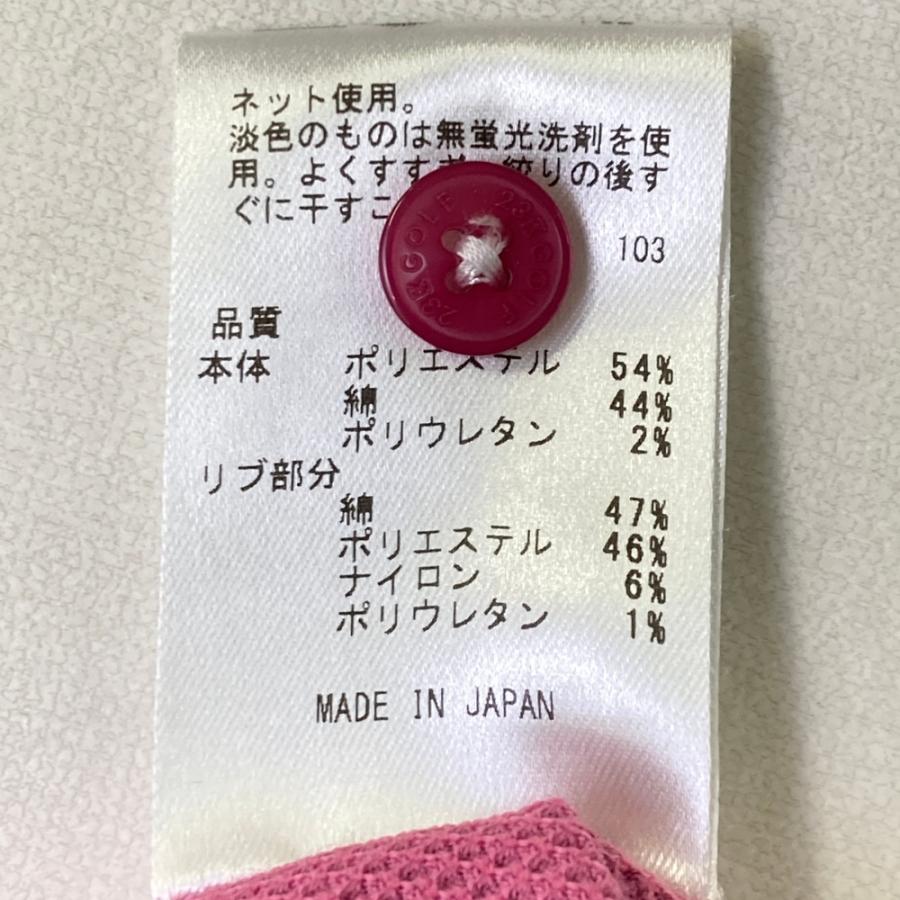 23区GOLF ニジュウサンクゴルフ 半袖ポロシャツ ピンク系 3 ゴルフ 