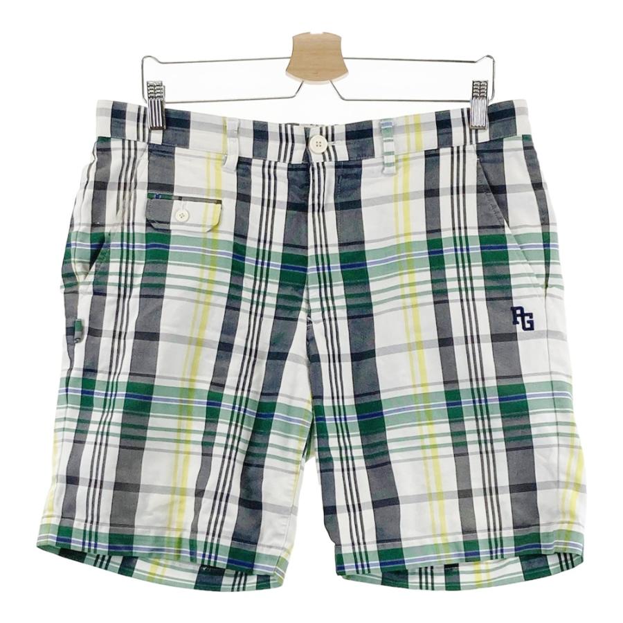 PEARLY GATES/パーリーゲイツ ゴルフ ハーフパンツ【チェック】美品 PEARLY GATES パーリーゲイツ ハーフパンツ チェック柄 ホワイト