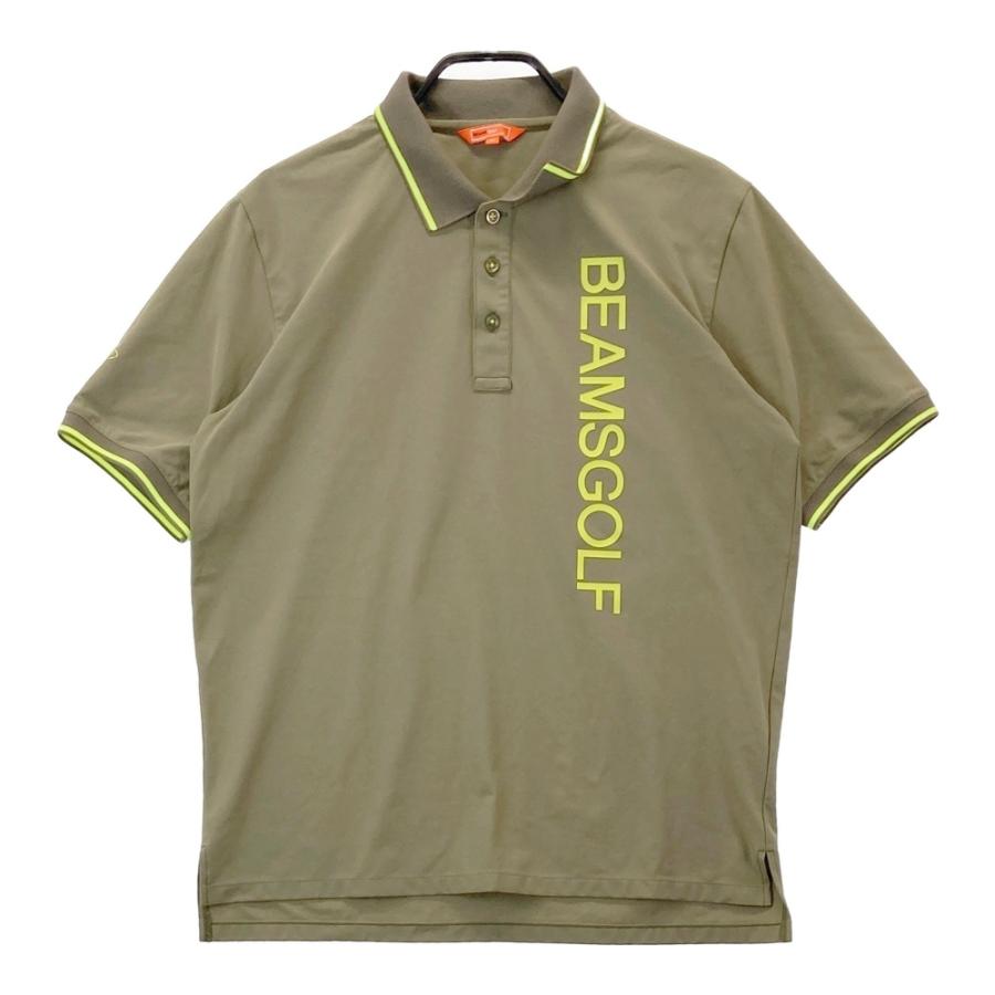 希少サイズ BEAMS GOLF ビームス ゴルフ ポロシャツ カーキ メンズ BEAMS GOLF ビームスゴルフ 2024年 半袖ポロシャツ カーキ系 M ゴルフ