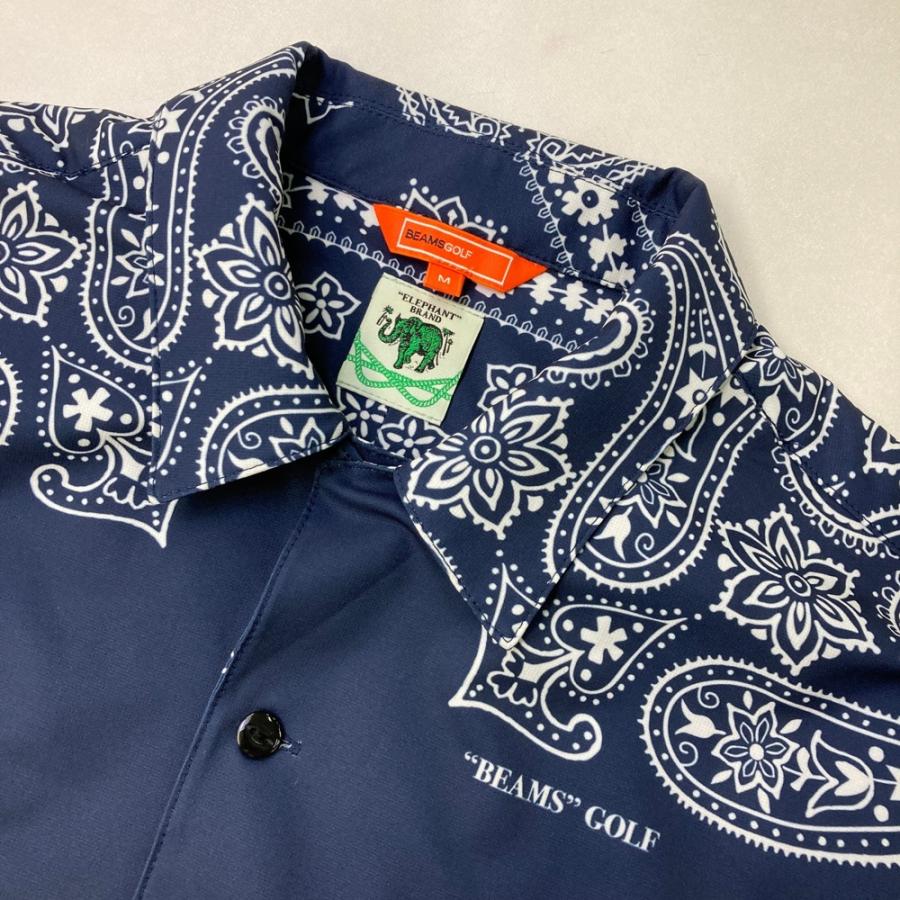 BEAMS GOLF ビームスゴルフ ×ELEPHANT BRAND 半袖 オープンカラー