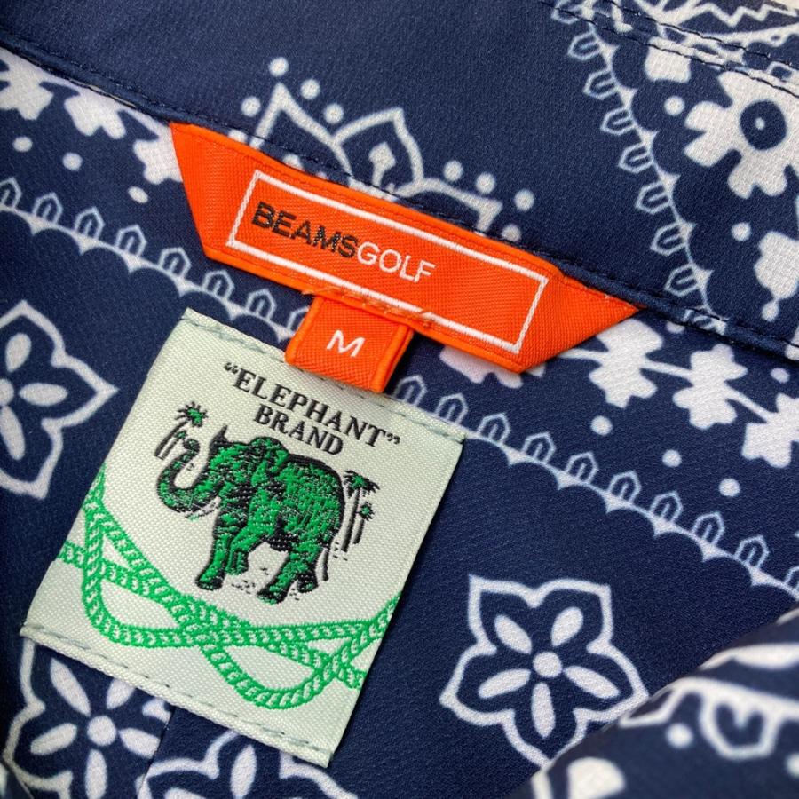 BEAMS GOLF ビームスゴルフ ×ELEPHANT BRAND 半袖 オープンカラー
