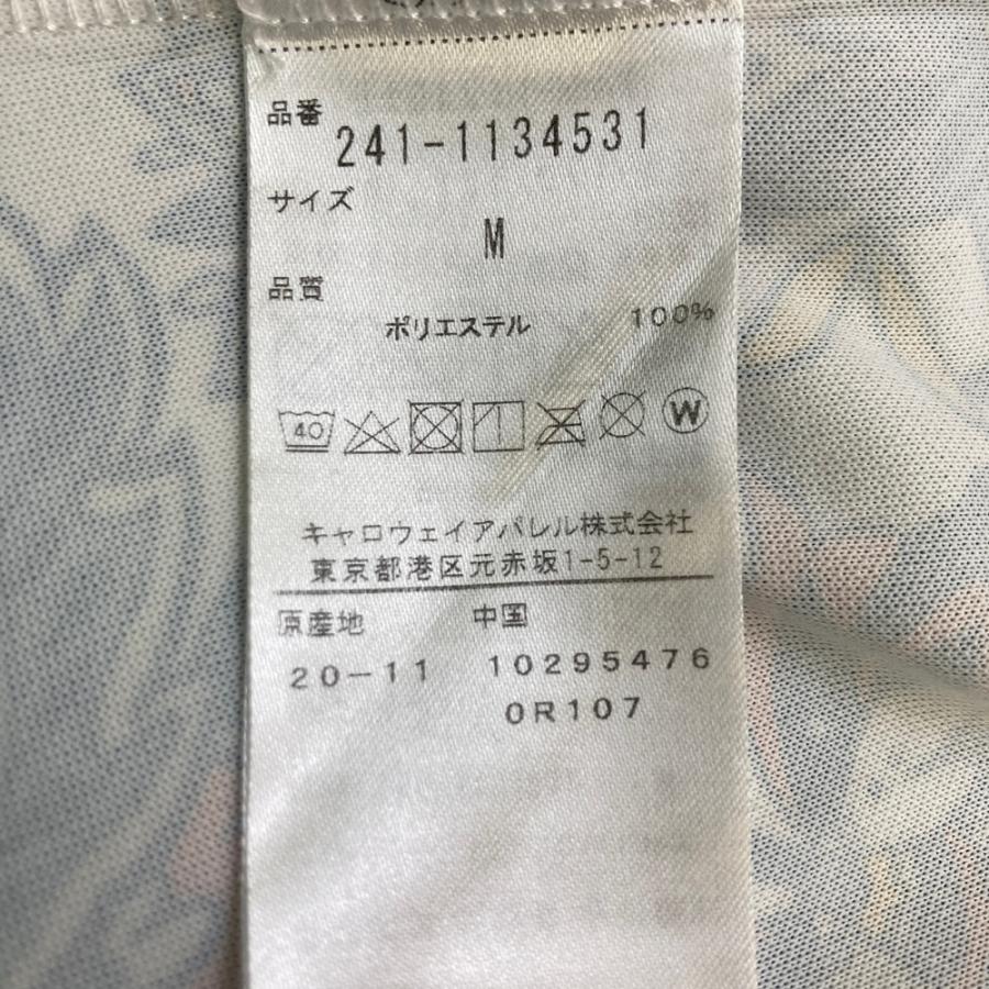 Callaway（キャロウェイ） デザイン切替 半袖ポロシャツ 花柄 ホワイト