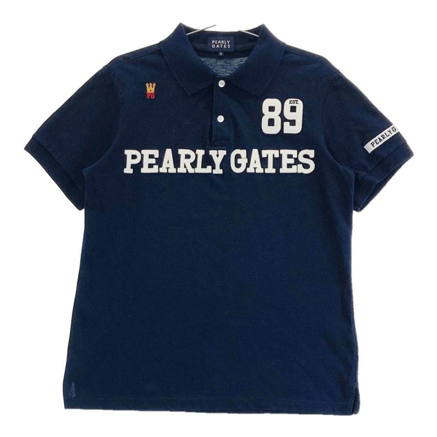 パーリーゲイツ　新品タグ付き　ポロシャツ　ネイビー　PEARLYGATES PEARLY GATES パーリーゲイツ 2024年モデル 半袖ポロシャツ