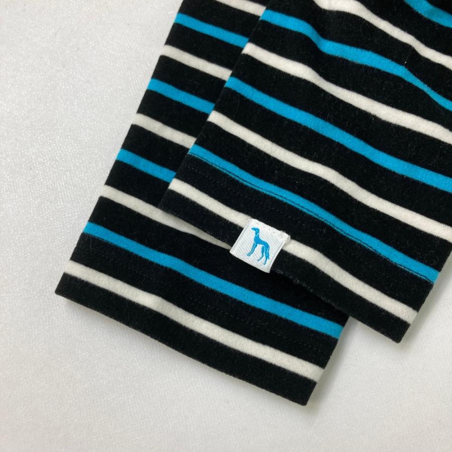 adabat（アダバット） 起毛 ハーフジップ 長袖Tシャツ ボーダー柄