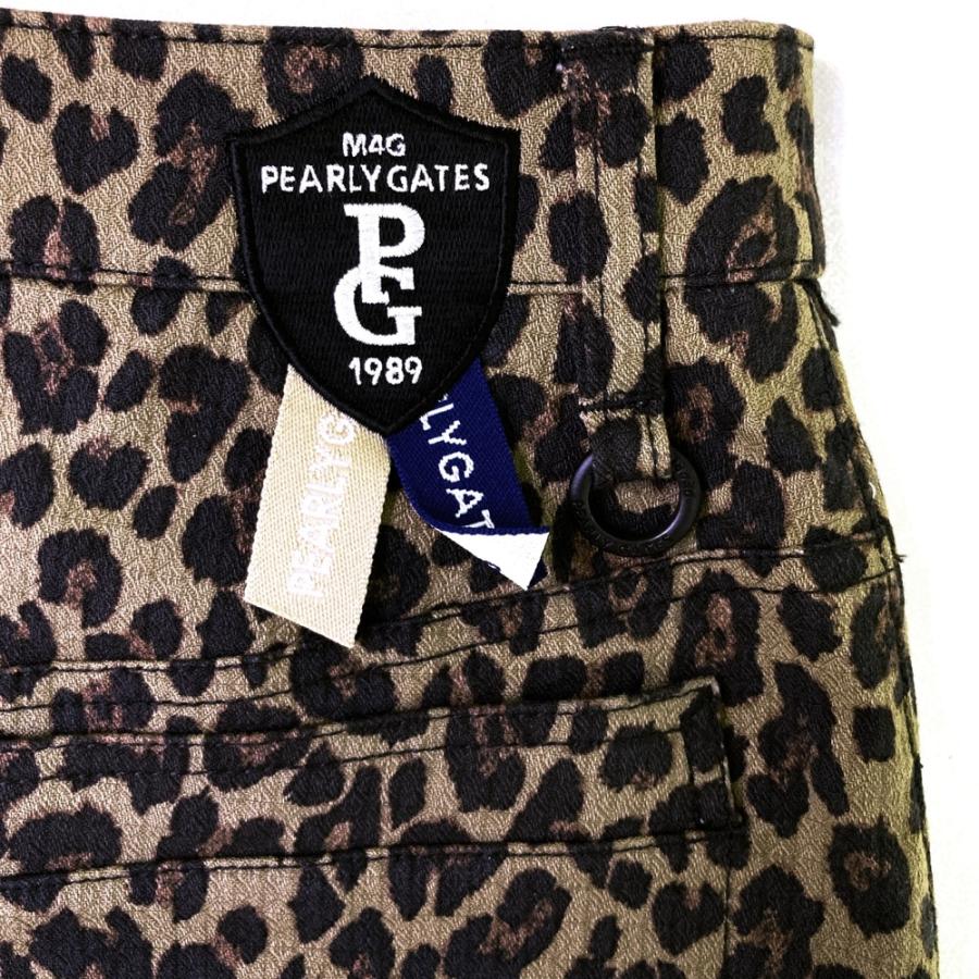 PEARLY GATES パーリーゲイツ  ストレッチスカート レオパード 総柄 ブラウン系 0 ゴルフウェア レディースの画像
