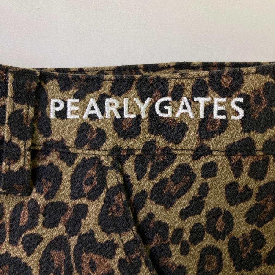 PEARLY GATES パーリーゲイツ  ストレッチスカート レオパード 総柄 ブラウン系 0 ゴルフウェア レディースの画像