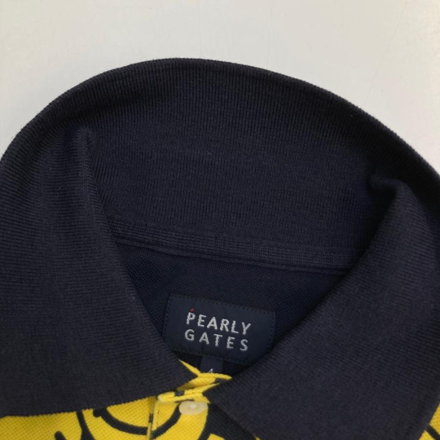 サイズ：2 PEARLY GATES パーリーゲイツ 055-2260628 半袖ポロシャツ ニコちゃん  ネイビー系 [240101475363] ゴルフウェア レディース ストスト PEARLY GATES パーリーゲイツ 半袖ポロシャツ ネイビー×白 30