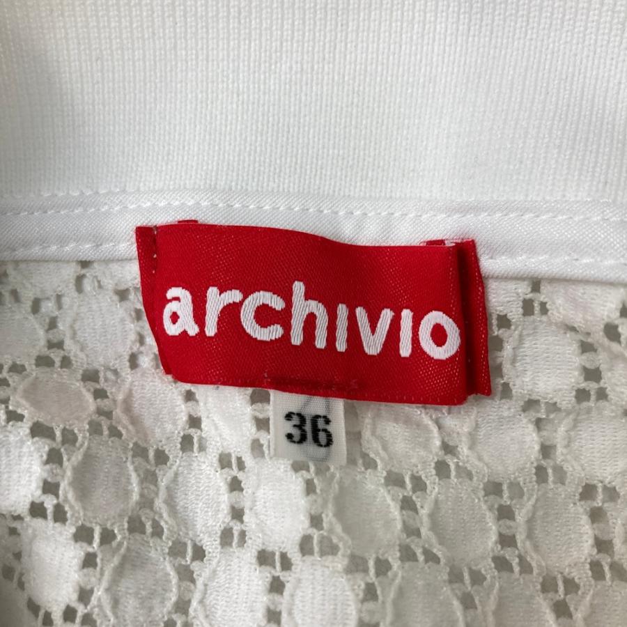 ARCHIVIO アルチビオ ジップ レースジャケット ホワイト系 36 ゴルフ