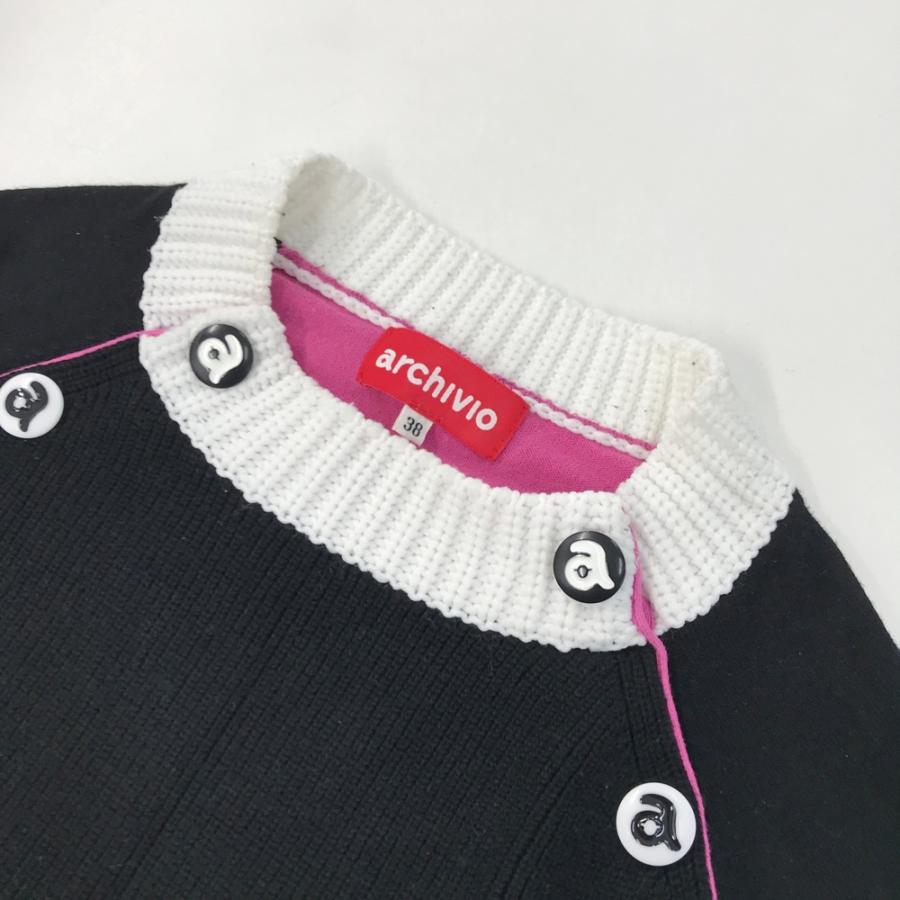 アルチビオ archivio ゴルフ ニットセーター レディース 38 アルチビオ セーター38 アルチビオ archivio ゴルフ ニット