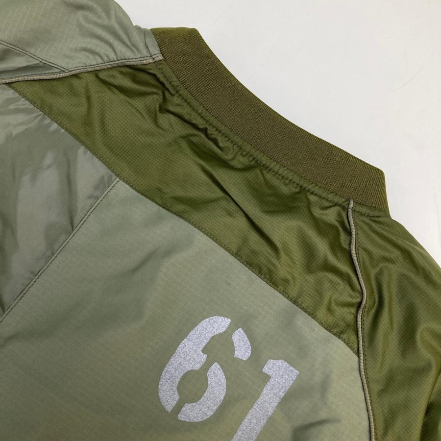 美品 ラフ＆スウェル 中綿 蓄熱 ブルゾン M ゴルフ ラグラン 両面プリント ROUGH&SWELL ラフアンドスウェル 蓄熱ブルゾン カーキ系 M