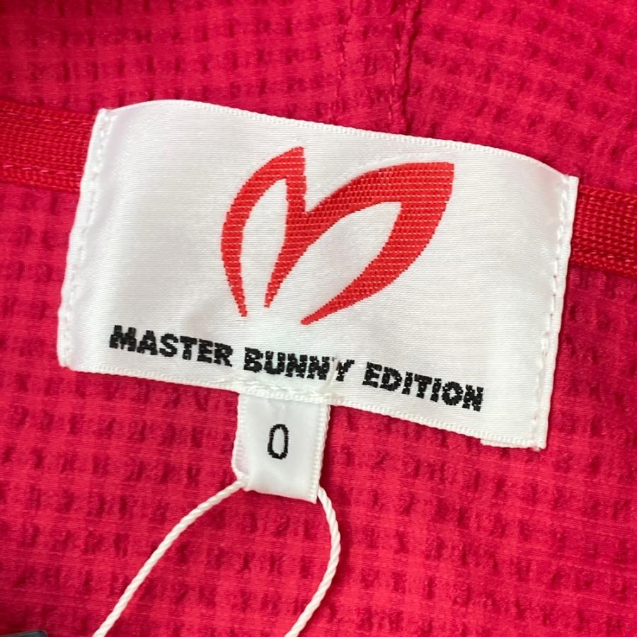 【新品】MASTER BUNNY EDITION マスターバニーエディション 2025年真似形 ボンネット付 半袖上衣 シアサッカー  さくら色系 0 ゴルフ御召しもの レディース