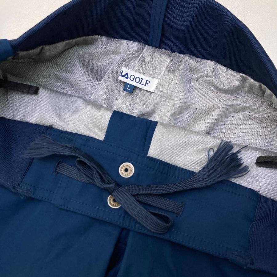 FILA GOLF フィラゴルフ ナイロン 蓄熱 ロングパンツ ネイビー系 L
