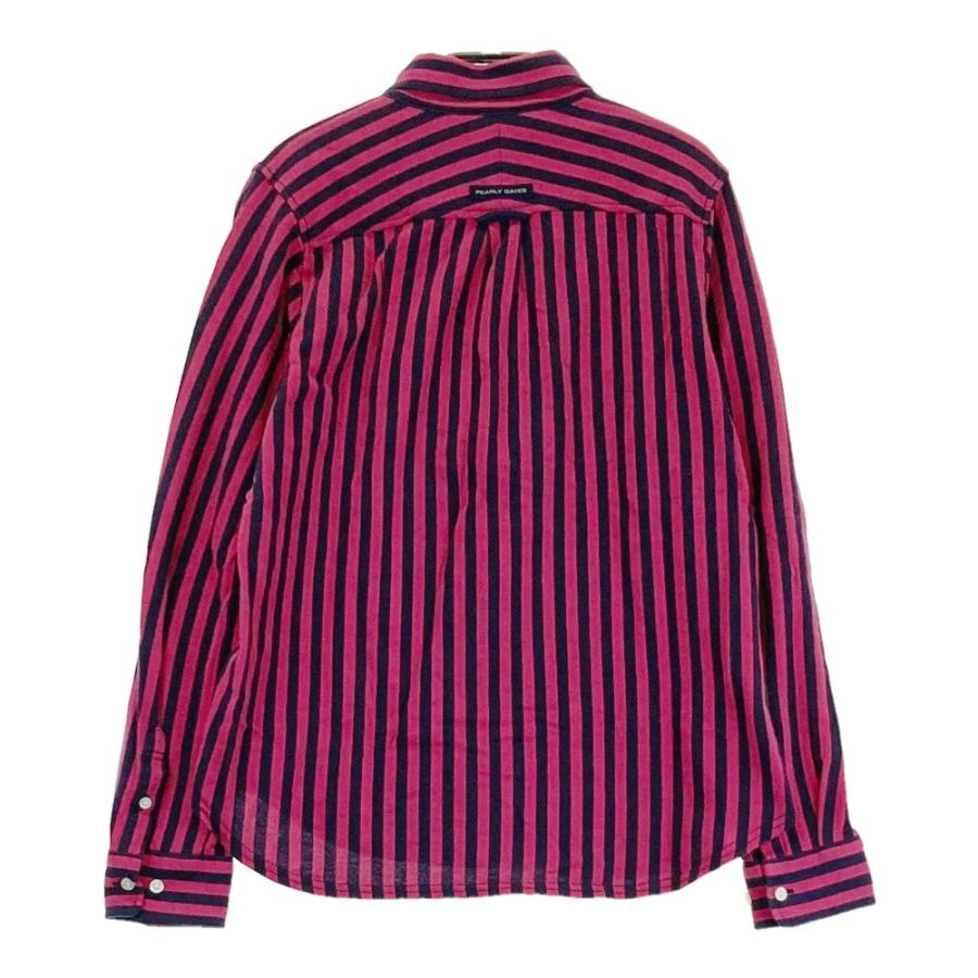サイズ：0 PEARLY GATES パーリーゲイツ  長袖ポロシャツ ボタンダウン ボーダー柄 ピンク系 [240101463513] ゴルフウェア レディース ストスト サイズ：0 PEARLY GATES パーリーゲイツ 長袖ポロシャツ ボタン