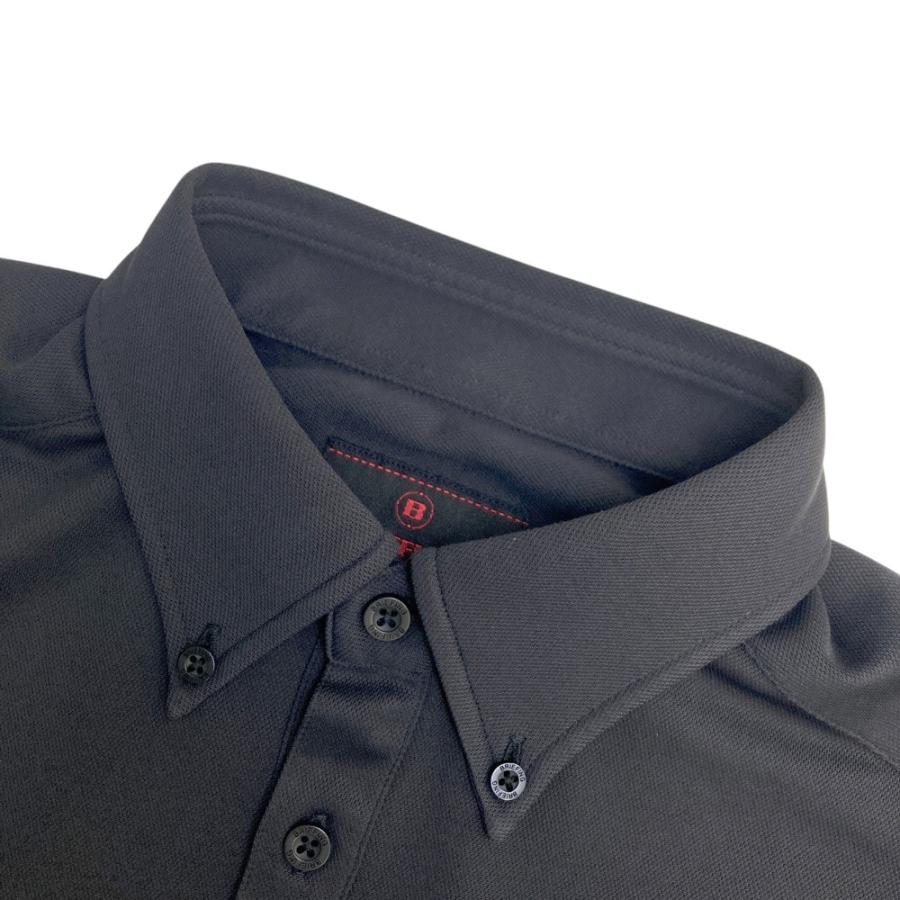 未使用)ブリーフィング ゴルフ メンズ 半袖ポロシャツ L 黒パイル BRIEFING GOLF ブリーフィング 半袖ポロシャツ ブラック系 L