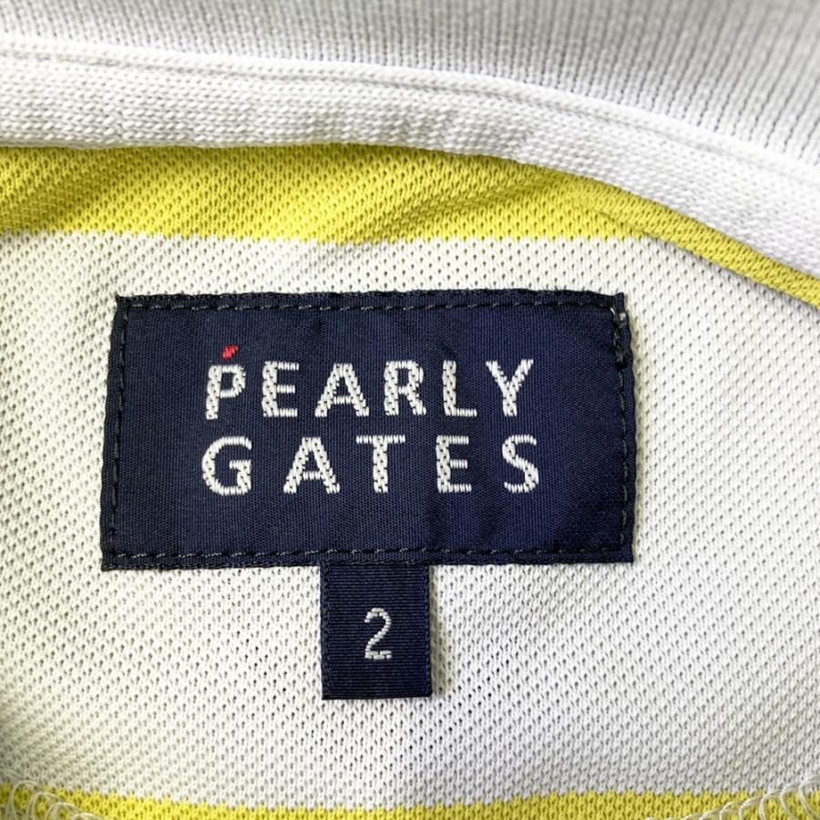 PEARLY GATES（パーリーゲイツ） 半袖ポロシャツ ニコちゃん ボーダー