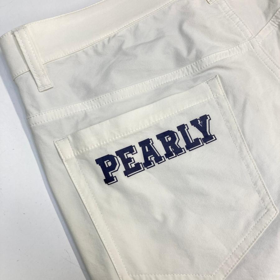 サイズ：5 PEARLY GATES パーリーゲイツ 2024年モデル ストレッチハーフパンツ  ホワイト系 [240101282648] ゴルフウェア メンズ ストスト PEARLY GATES パーリーゲイツ 2024年モデル ストレッチハーフ