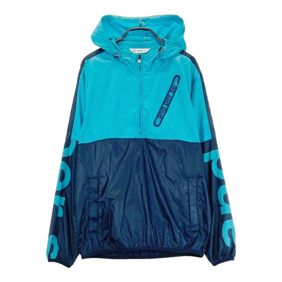 and per se（アンパスィ） 長袖 ハーフジップパーカー ネイビー系 M
