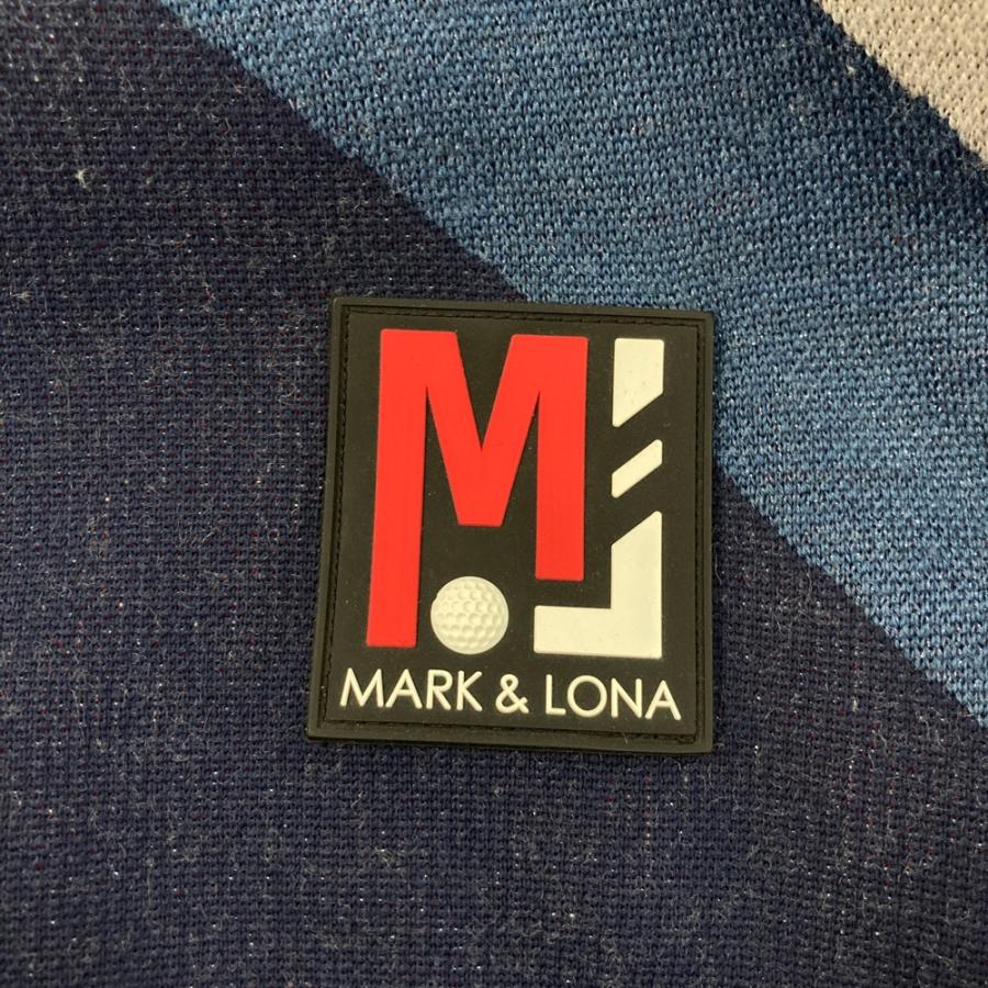 MARK\u0026LONA マークアンドロナ  長袖ニットセーター ユニオンジャック スカル ネイビー系 46 ゴルフウェア メンズの画像