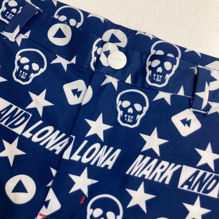 マークアンドロナ　MARK&LONA マクロナ スカル 星 総柄 ショートパンツ マークアンドロナ MARK&LONA マクロナ スカル 星 総柄 ショート