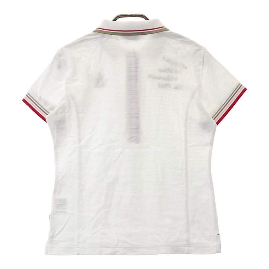 サイズ：M MUNSING WEAR マンシングウェア 2024年モデル 半袖ポロシャツ ロゴ刺繍  ホワイト系 [240101431109] ゴルフウェア レディース ストスト 新品】MUNSING WEAR マンシングウェア 2024年モデル 半袖