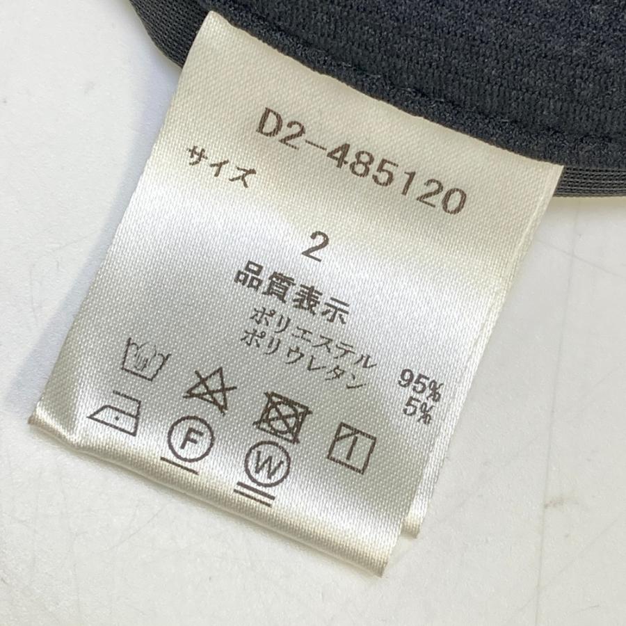【新品】DANCE WITH DRAGON ダンスウィズドラゴン  シアサッカー ロングパンツ  ブラック系 2 ゴルフウェア レディースの画像