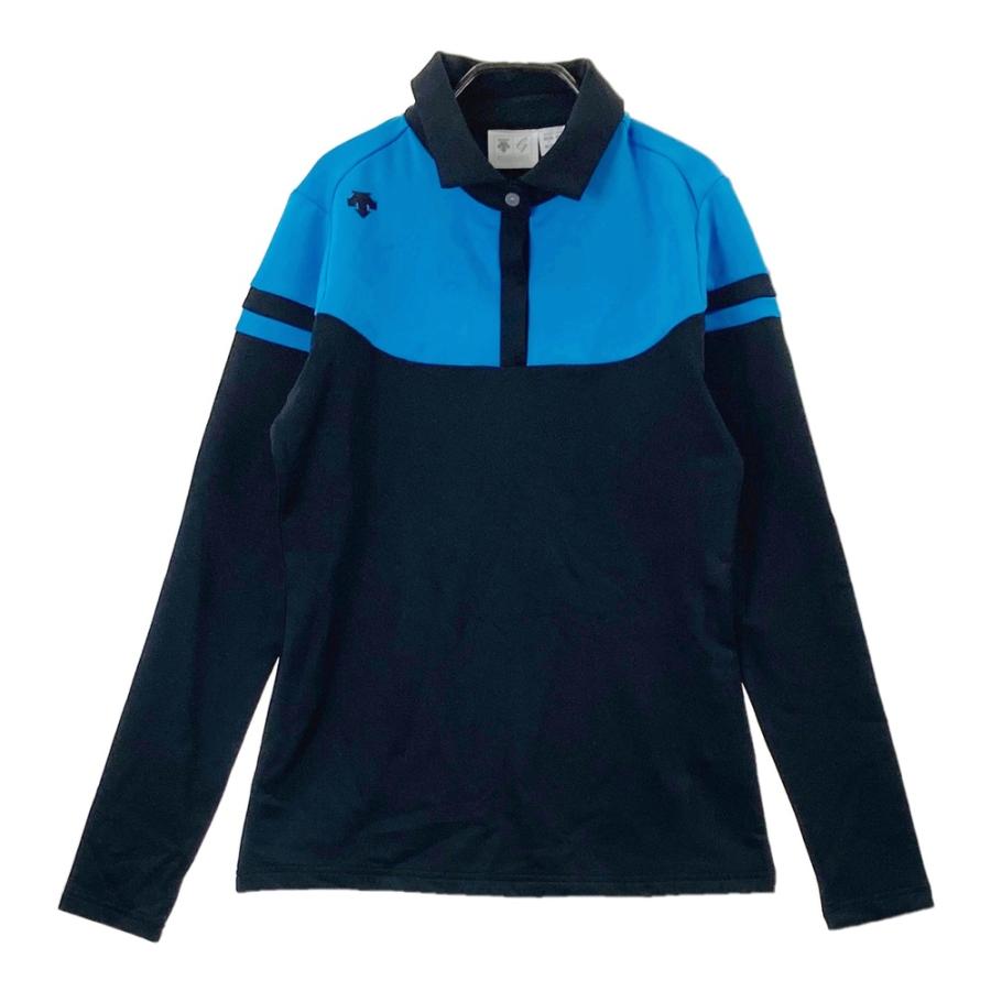 サイズ：M DESCENTE GOLF デサントゴルフ DGWMJB07 長袖ポロシャツ  ブラック系 [240101515341] ゴルフウェア レディース ストスト DESCENTE GOLF 【新品】DESCENTE デサントゴルフ DGWMJB07 長袖