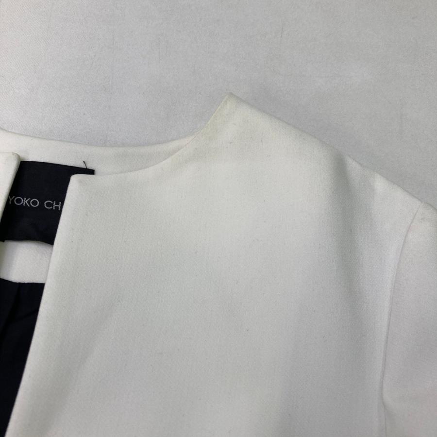 ヨーコチャン　ノーカラー　バックプリーツコート YOKO CHANヨーコチャン華やかバックボックスプリーツノーカラー
