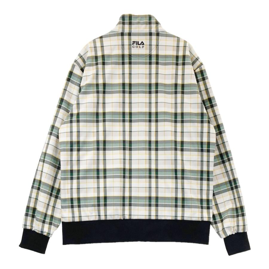 サイズ：LL FILA GOLF フィラゴルフ  裏起毛 ジップジャケット チェック柄 グリーン系 [240101515514] ゴルフウェア メンズ ストスト 新品】FILA GOLF フィラゴルフ 裏起毛 ジップジャケット チェック柄