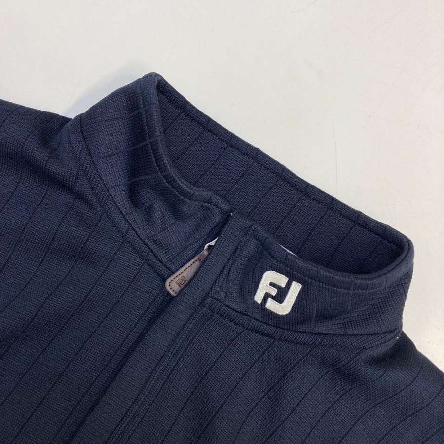 FOOT JOY フットジョイ ハーフジップ 長袖ニットセーター ネイビー系