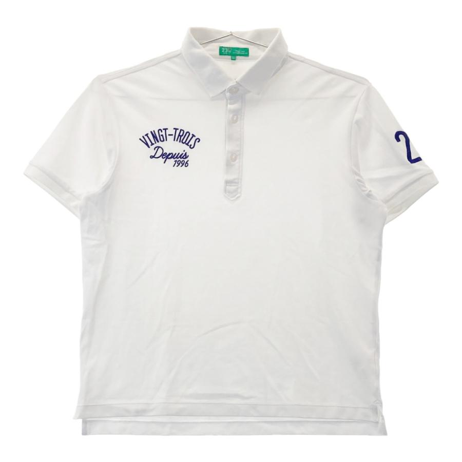 新品　23区ゴルフ　ポロシャツ LLサイズ 半袖　ホワイト 23区GOLF ニジュウサンクゴルフ 半袖ポロシャツ ホワイト系 LL