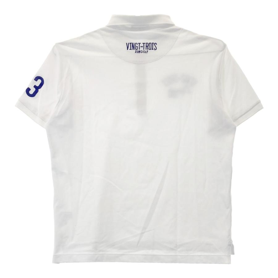 新品　23区ゴルフ　ポロシャツ LLサイズ 半袖　ホワイト 23区GOLF ニジュウサンクゴルフ 半袖ポロシャツ ホワイト系 LL