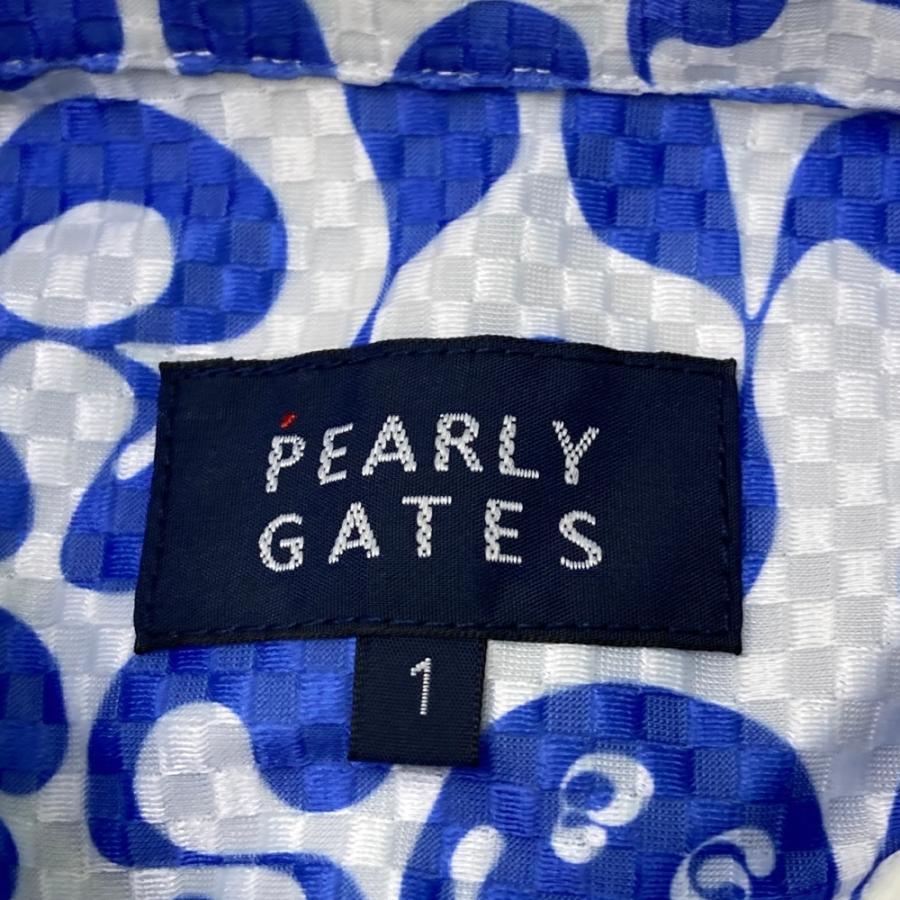 PEARLY GATES パーリーゲイツ 2024年モデル ノースリーブポロシャツ 総柄 ホワイト系 1 ゴルフウェア レディースの画像