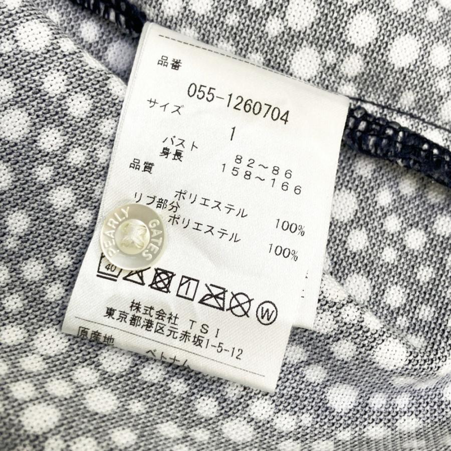 PEARLY GATES（パーリーゲイツ） 半袖ポロシャツ ドット柄 ブラック系