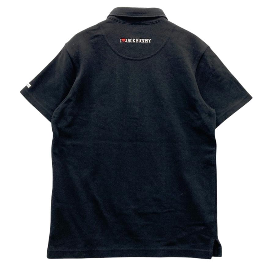 新品 ジャックバニー Jack Bunny!! ドラえもん 半袖ポロシャツ 黒 JACK BUNNY ジャックバニー ×ドラえもん 半袖ポロシャツ ボタン