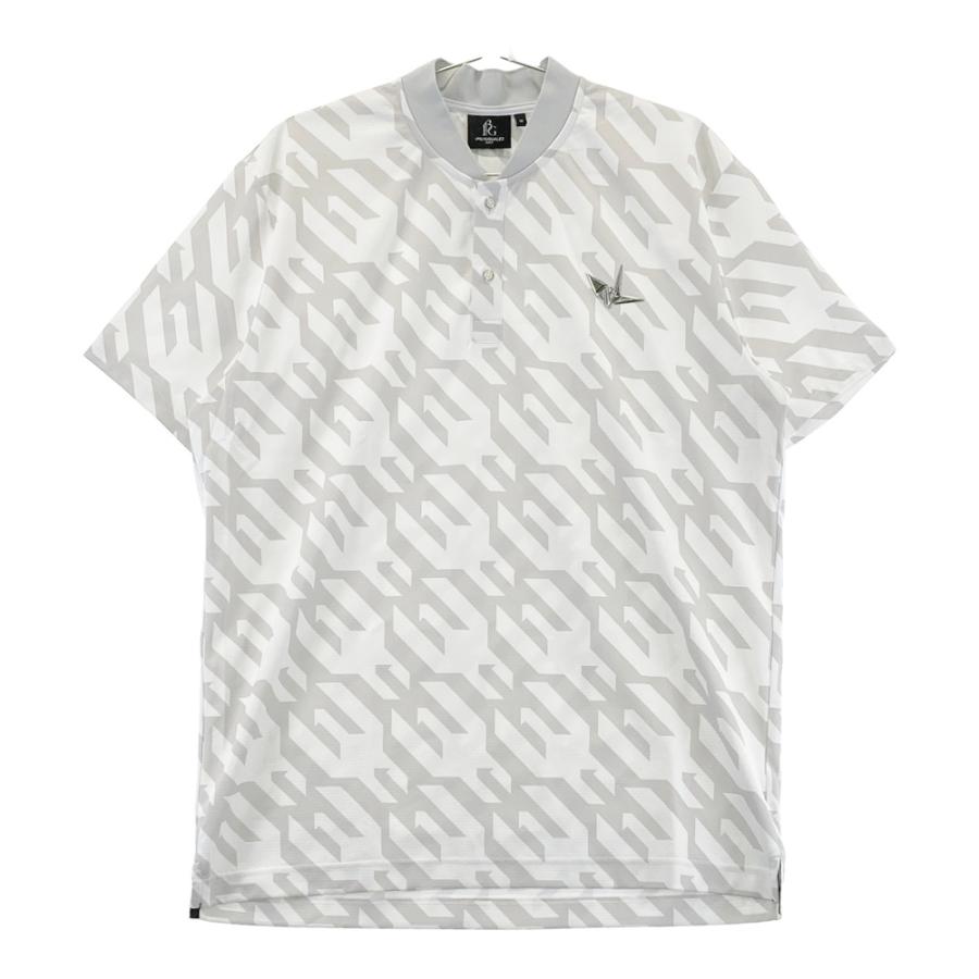 1PIU1UGUALE3 GOLF GRT252 半袖襟付きTシャツ 千鳥 ホワイト系 6