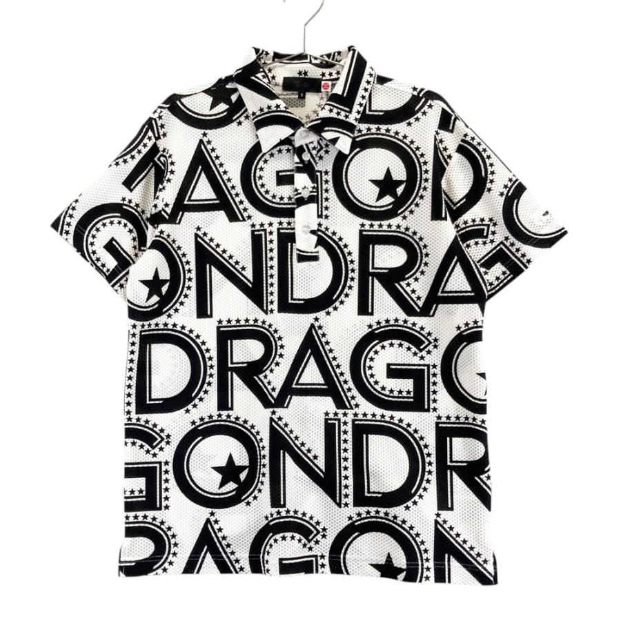 Dance With Dragon（ダンスウィズドラゴン） 半袖ポロシャツ 総柄 