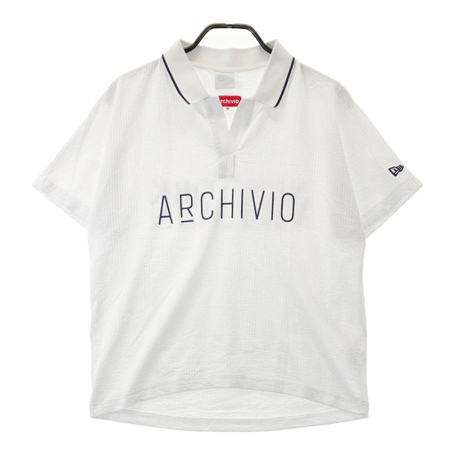 ARCHIVIO アルチビオ ×NEWERA 半袖ポロシャツ スキッパー ホワイト系